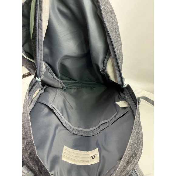 Adidas Backpack Heathered Gray Teal Accent‎ School Travel Laptop Bag 5 Pockets - Picture 11 of 16